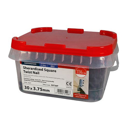 TIMCO Square Twist Nail- Sherardised 30 x 3.75 Pack 2.5