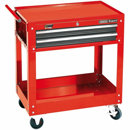 Draper 2 DRAWER TOOL TROLLEY 07635 2 Tier Tool Trolley with Two Drawers
