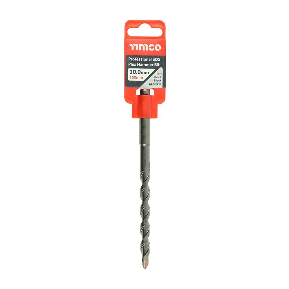TIMCO Pro SDS Plus Hammer Bits (PGM) 10.0 x 160 Pack 1