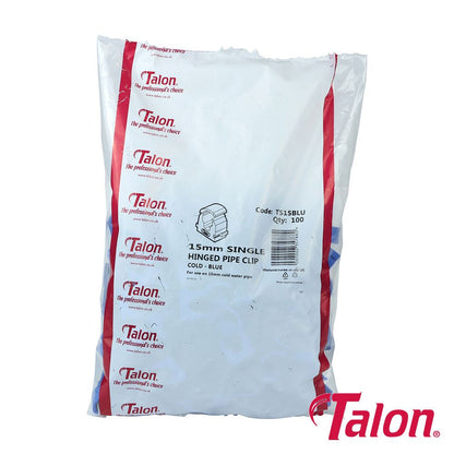 TIMCO Single Hinged ID Clip - Blue 15mm Blue Pack 100
