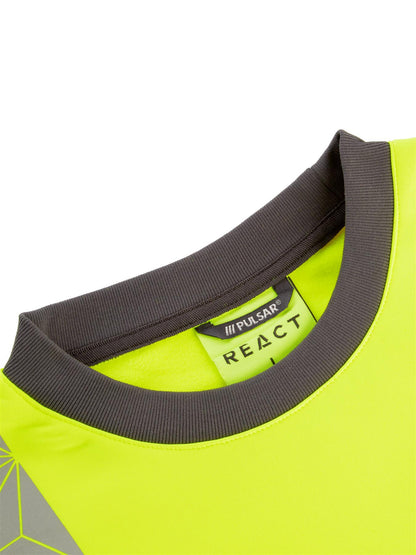Pulsar RCT Hi Vis Sweatshirt Yellow Orange EN ISO 20471 Class 3 Workwear GRS Certified