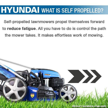 Hyundai HYM460SPE Petrol Lawn Mower 139cc 18"/46cm Electric Start Self Propelled Garden Mower Garden Grass Cutting