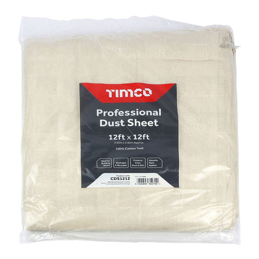 TIMCO Professional Dust Sheet 12ft x 12ft Pack 1