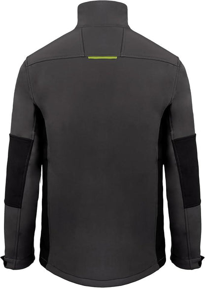 Beeswift Flex Softshell Work Jacket Grey Black 320gsm Water Repellent Windproof Sizes S-5XL