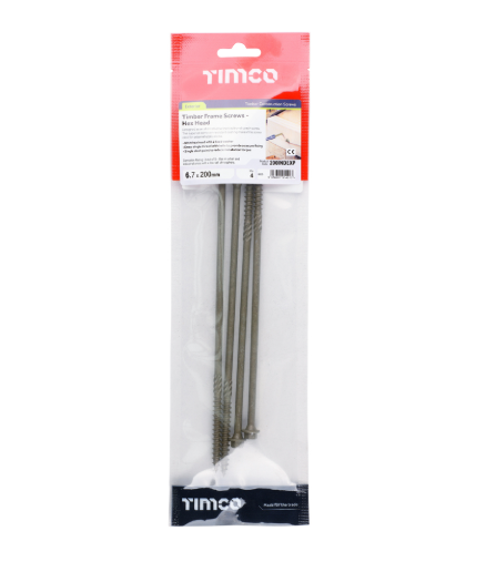 TIMCO Hex Head Timber Construction Screws 6.7mm Exterior Green – Various Lengths and Pack Sizes for Landscaping, Timber Framing and Structural Timber Fixing