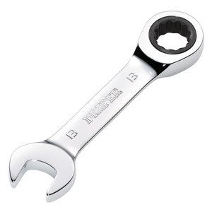 27891 Draper HI-TORQ Metric Stubby Ratchet Combination Spanner, 13mm 8230MMS Spanner/Wrench Ratchet Spanners 108mm Professional Trade DIY Workshop