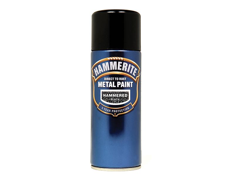 Hammerite 5084781 Direct to Rust Hammered Finish Aerosol Black 400ml