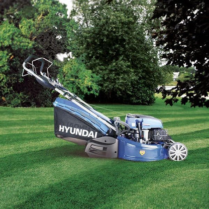 Hyundai HYM530SPER Petrol Lawn Mower 53cm 21in 196cc Electric Start Self Propelled Rear Roller 70L 21"/53cm Garden Mower Garden Grass Cutting