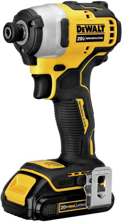 DeWalt DCF809N 18V XR Brushless Compact Impact Driver Body Only | 190Nm Torque, 131mm Design, 1/4 Inch Hex Holder and Triple LED