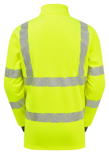 Pulsar RCT Hi Vis 1/4 Zip Sweatshirt Yellow Orange EN ISO 20471 Class 3 Workwear