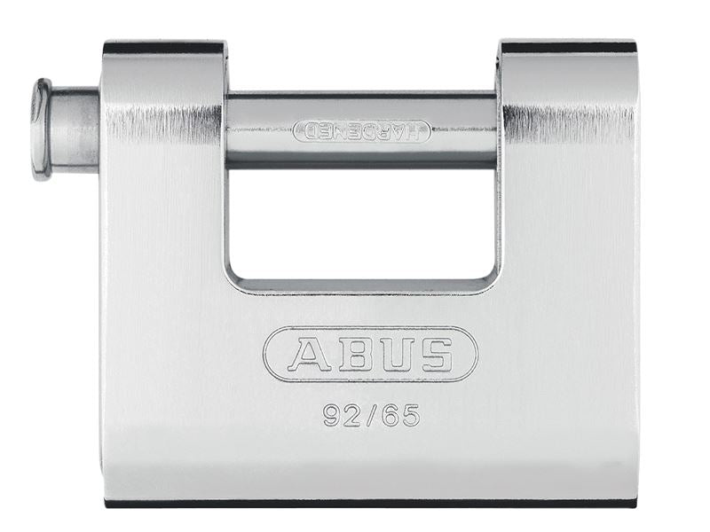 ABUS 31938 92/65mm Monoblock Brass Body Shutter Padlock Carded
