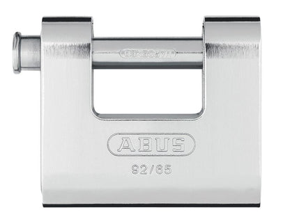 ABUS 31938 92/65mm Monoblock Brass Body Shutter Padlock Carded