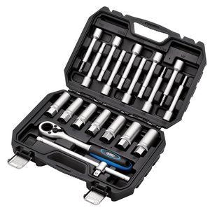 Draper SHOCKABSORBER STRUTNUTKIT 19PC 13604 13604 Shock Absorber Strut Nut Kit, 1/2" Sq. Dr. (19 Piece)