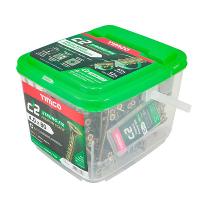 TIMCO C2 Strong-Fix PZ2 CSK ZYP 4.0 x 80 Gold Pack 400