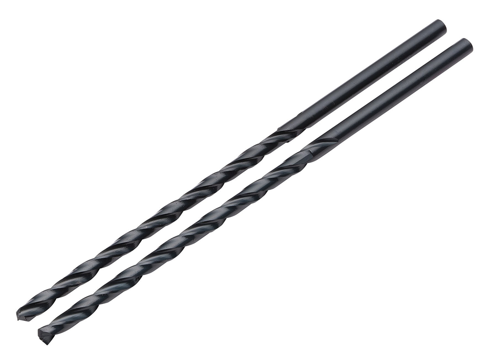 Draper HSS LONG DRILL BIT 3.5X100MMX2 08787 Black HSS Long Drill Bits
