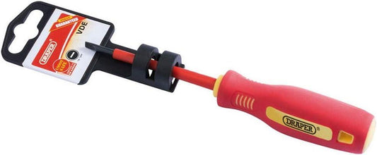 Draper 100X3MM VDE P/SL S/G.S/D(PKD) 46516 46516 VDE Approved Fully Insulated Soft Grip Plain Slot Screwdrivers (display packed)