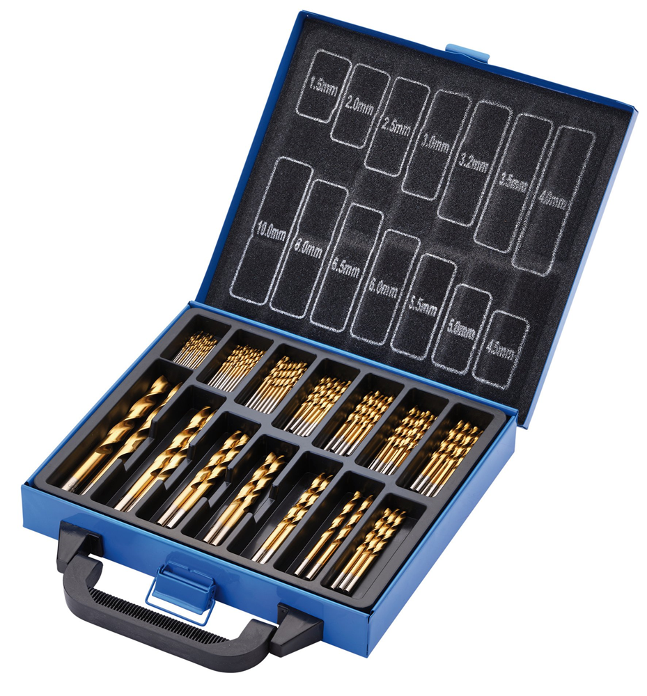 Draper TITANIUM DRILL BIT SET 99PCS 08887 HSS Titanium Nitride Coated Drill Bit Set (99 Piece)