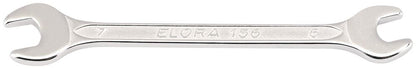 05385 Elora Elora Midget Metric Double Open End Spanner, 6 x 7mm 156-6x7 Spanner/Wrench Open Ended Spanners Professional Trade DIY Workshop Garage U