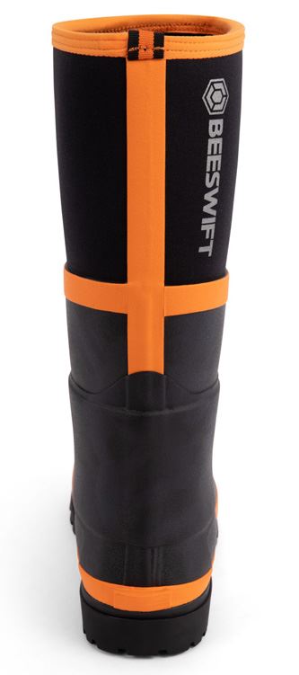 Beeswift Neo Force CF501 Neoprene Safety Wellington Boots | Black/Orange or Green/Silver, Waterproof S5S Composite Toe, Size Options