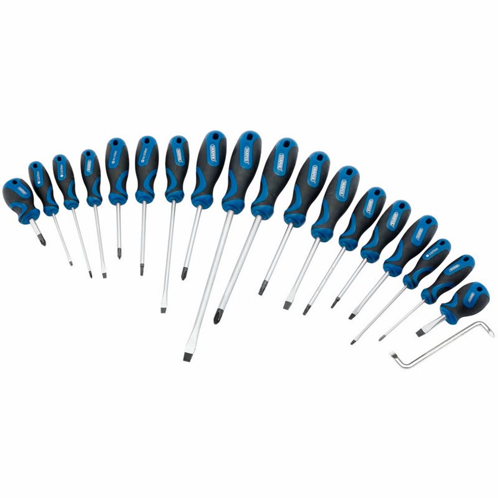 Draper 19PC SCREWDRIVER SET 09548 Soft Grip Screwdriver Set (19 Piece)