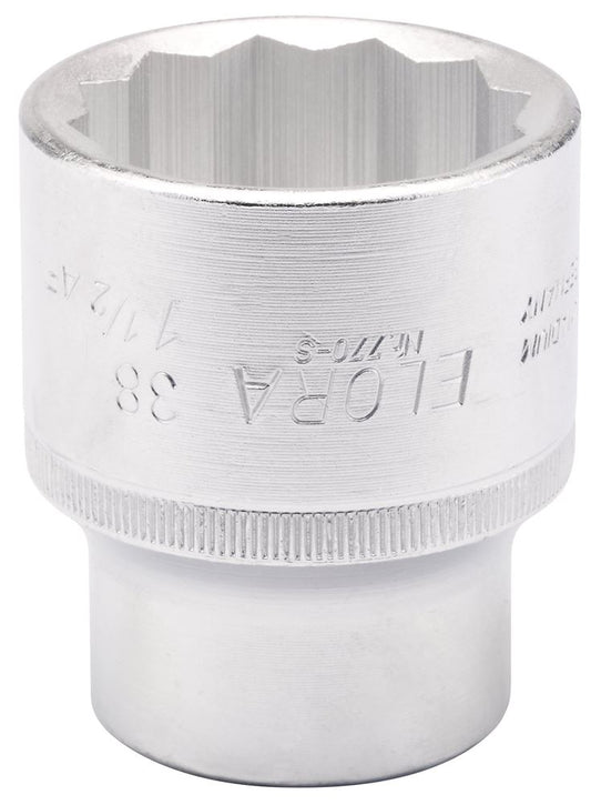 Draper 38MM/1.5AF BI-HX SCKT 3/4DR 00814 3/4" Sq. Dr. Metric Bi-Hexagon Sockets