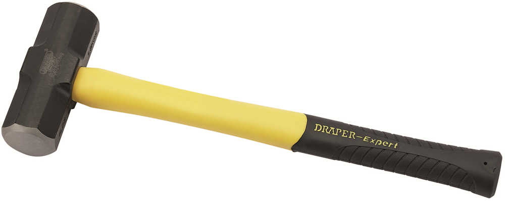 Draper 1.8KG SLEDGE HAMMER F/G SHAFT 09937 Fibreglass Short Shaft Sledge Hammer, 1.8kg/4lb