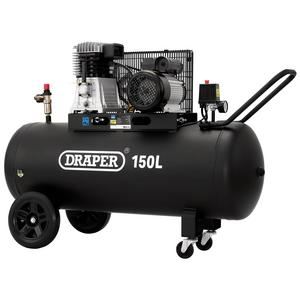 Draper AIR COMP. BELT DRIV.3HP 150LTR 55305 150L Belt-Driven Air Compressor (2.2kW) - 55305