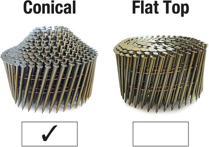 Tacwise 1003 Type 2.1x32 32 mm Coil Nails Galvanised Conical Top Pack of 14400 for Nail Staple Guns Trade Fixing