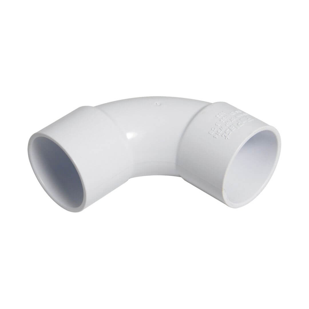 40MM WASTE - 1_" 87.5 � SWEPT BEND SOLVENT WHITE