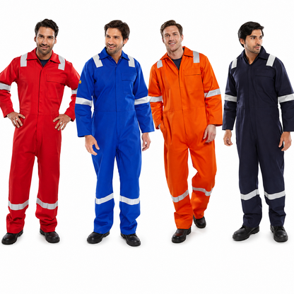 Beeswift Nordic Design Fire Retardant Boilersuit – 300gsm Cotton FR Reflective Welding Workwear, Various Colours & Sizes