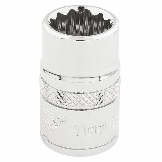 32771 Draper Expert Expert HI-TORQ 12 Point Socket, 3/8 Sq. Dr., 11mm D-MM/B 3/8 Sockets Professional Trade DIY Workshop Garage Use