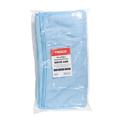 TIMCO Microfibre Cleaning Cloths 380 x 380mm Pack 10