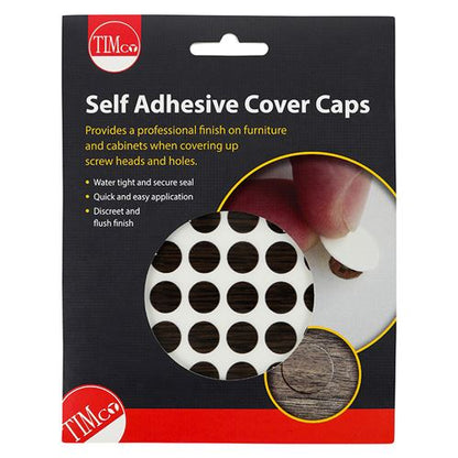 TIMCO Adhesive Caps African Hardwood 13mm Pack 112