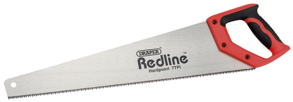 80211 Draper Redline Redline Soft Grip Hardpoint Handsaw, 500mm RL-HS/HP/SG Saws Professional Trade DIY Workshop Garage Use