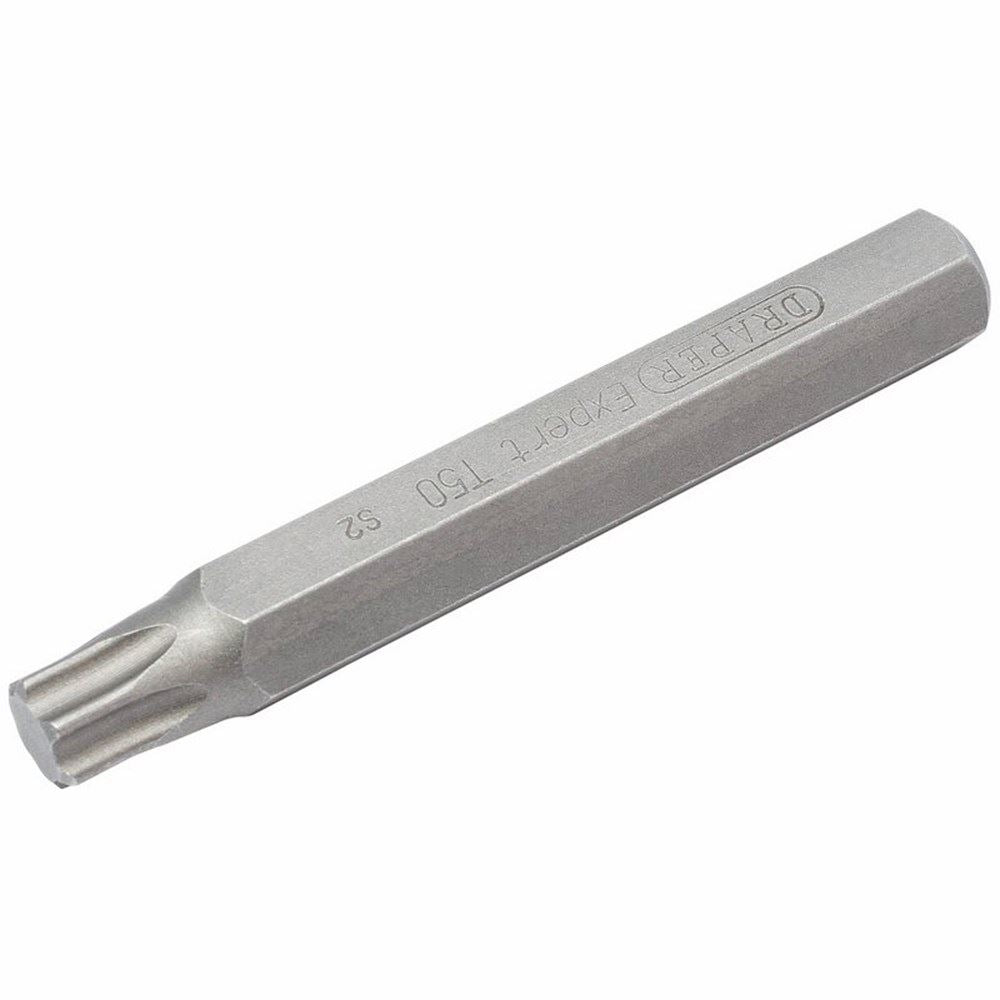 Draper DRAPER TX-STAR BIT T50 X 75MM 33365 Spare 10mm Hex. Insert Bits For Mechanic's Bit Sets