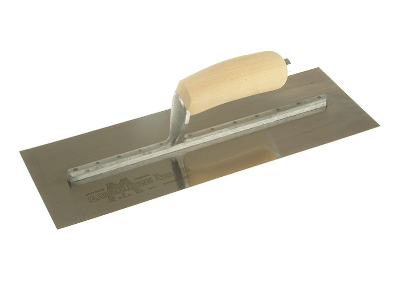 Marshalltown MXS73SS MXS73SS Cement Trowel Stainless Steel Wooden Handle 14 x 4.3/4in