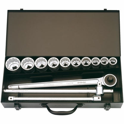 00385 Elora Elora Metric Socket Set, 3/4 Sq. Dr. (13 Piece) 770 SMZ 3/4 Socket Sets Professional Trade DIY Workshop Garage Use