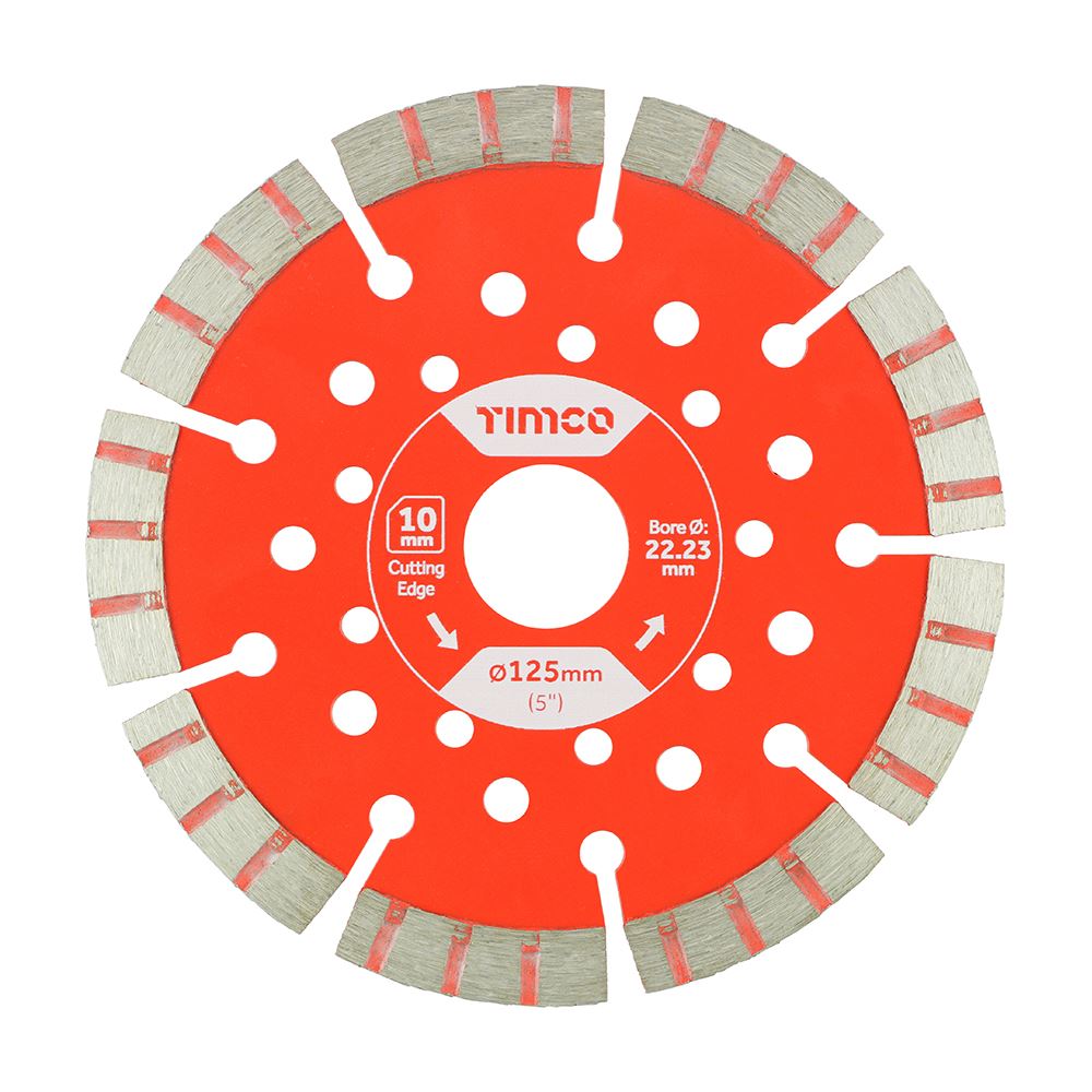 TIMCO Trade Diamond Blade Seg 125 x 22.2 Pack 1