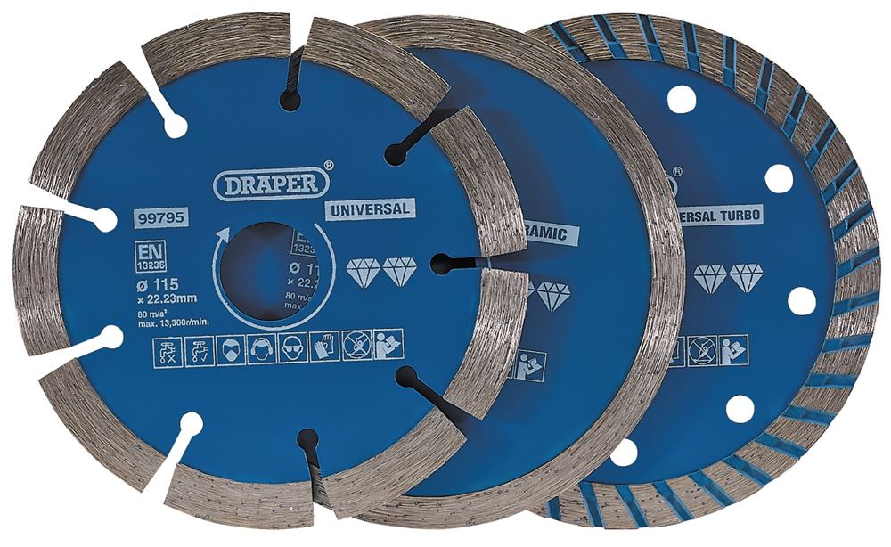 DRAPER 99795 - Diamond Blade Set (3 Piece)