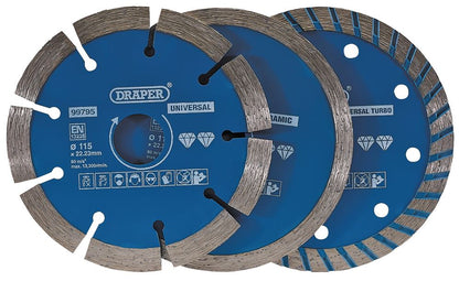 DRAPER 99795 - Diamond Blade Set (3 Piece)