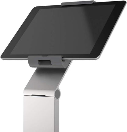 Durable Aluminium Tablet Holder iPad Floor Stand 7-13in Lockable Silver | Durable Tablet Stand for Office, Warehouse and Workplace Use