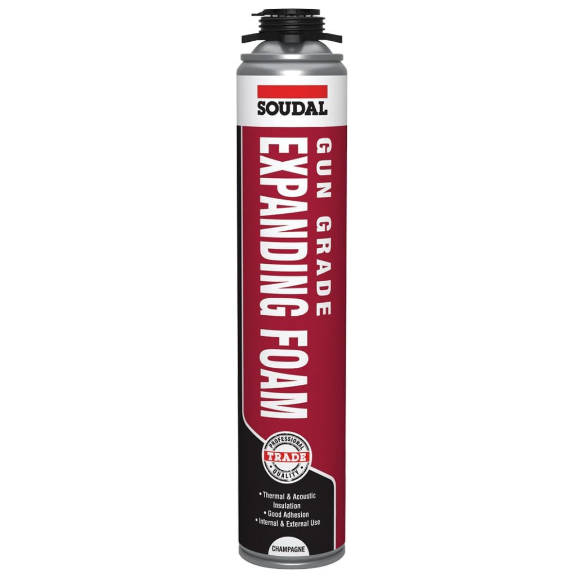 Soudal PU Expanding Foam 750ml Hand Held Gun Grade Gap Filler Sealant