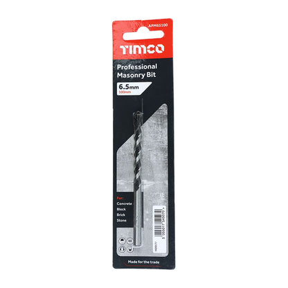TIMCO Professional Masonry Bit 6.5 x 100 Pack 1