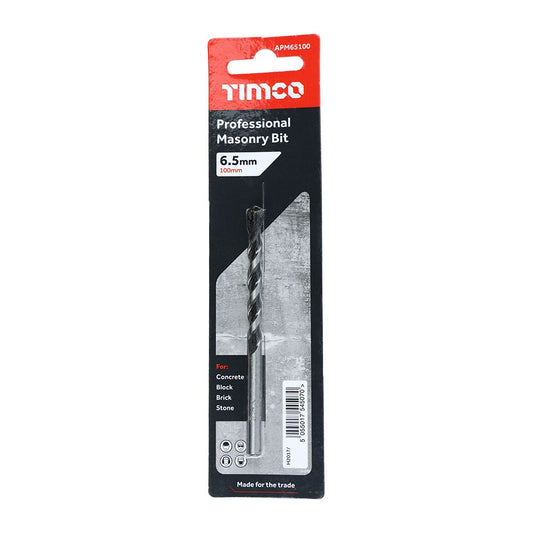 TIMCO Professional Masonry Bit 6.5 x 100 Pack 1