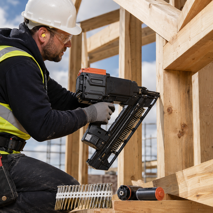 TIMCO FirmaHold Collated Clipped Head Plain Shank Firmagalv+ Nails & Fuel Cells - 3.1 x 90/2CFC Box OF 2200 Pieces