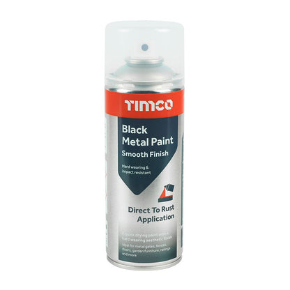 TIMCO Black Metal Paint Smooth nan 380ml Pack 1.0