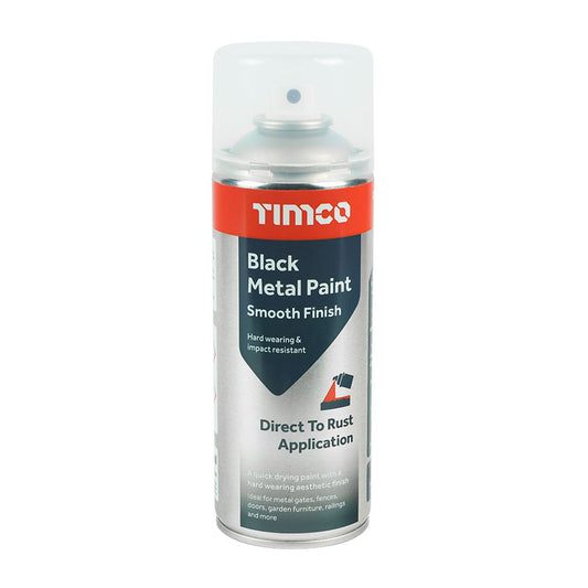 TIMCO Black Metal Paint Smooth nan 380ml Pack 1.0