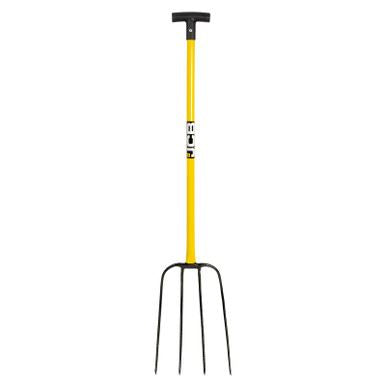 JCB JCBMF11 Manure Fork 32in 4 Prong Heavy Duty Steel T Handle Professional Stable Fork Garden Fork