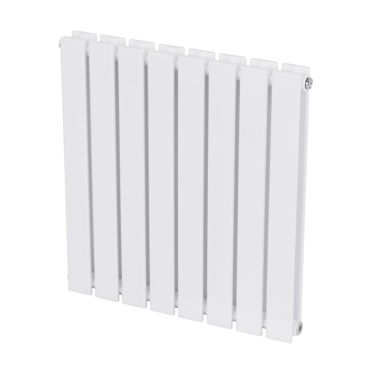 Baridi DH349 Horizontal Radiator Contemporary Double Flat Panel Design 600 x 560mm - White | Steel | Horizontal flat panel design delivers a BTU