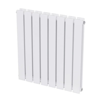 Baridi DH349 Horizontal Radiator Contemporary Double Flat Panel Design 600 x 560mm - White | Steel | Horizontal flat panel design delivers a BTU